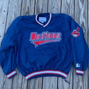 Vintage Cleveland Indians Starter Jacket Large Men Pullover MLB Vintage 80s
